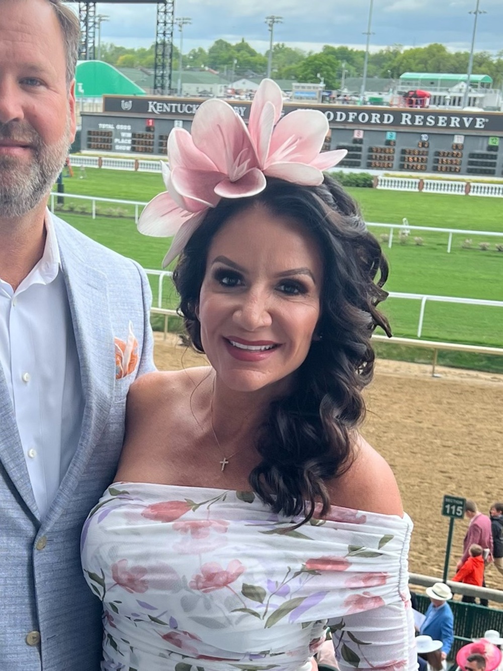 Tiffany Woodard Blush Pink Floral Fascinator – Kentucky Derby - Picture 5 of 5